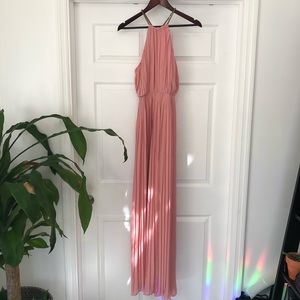 Rose Pleated Long Dress